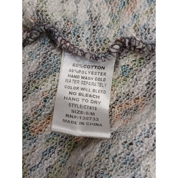 Umgee Women Boho Knit Fringe Open Front Vest Multicolor Size M/L - Picture 9 of 9